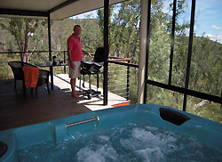 Enjoy Treetops deck with  spa and BBQ 